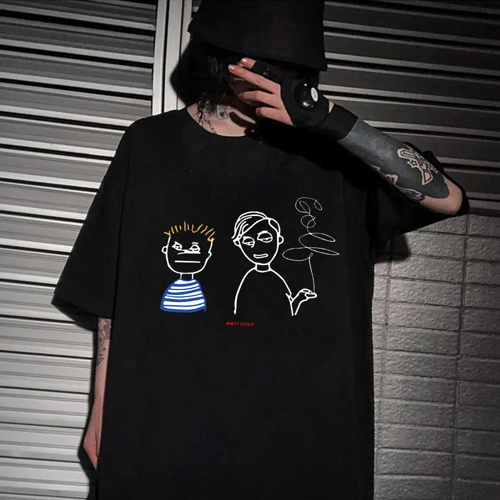 

2022 New Golf Wang Tyler The Creator Rapper Hip Hop Music Black T-shirt Men Women's T Shirt 100% Cotton Tee Shirt Streetwear