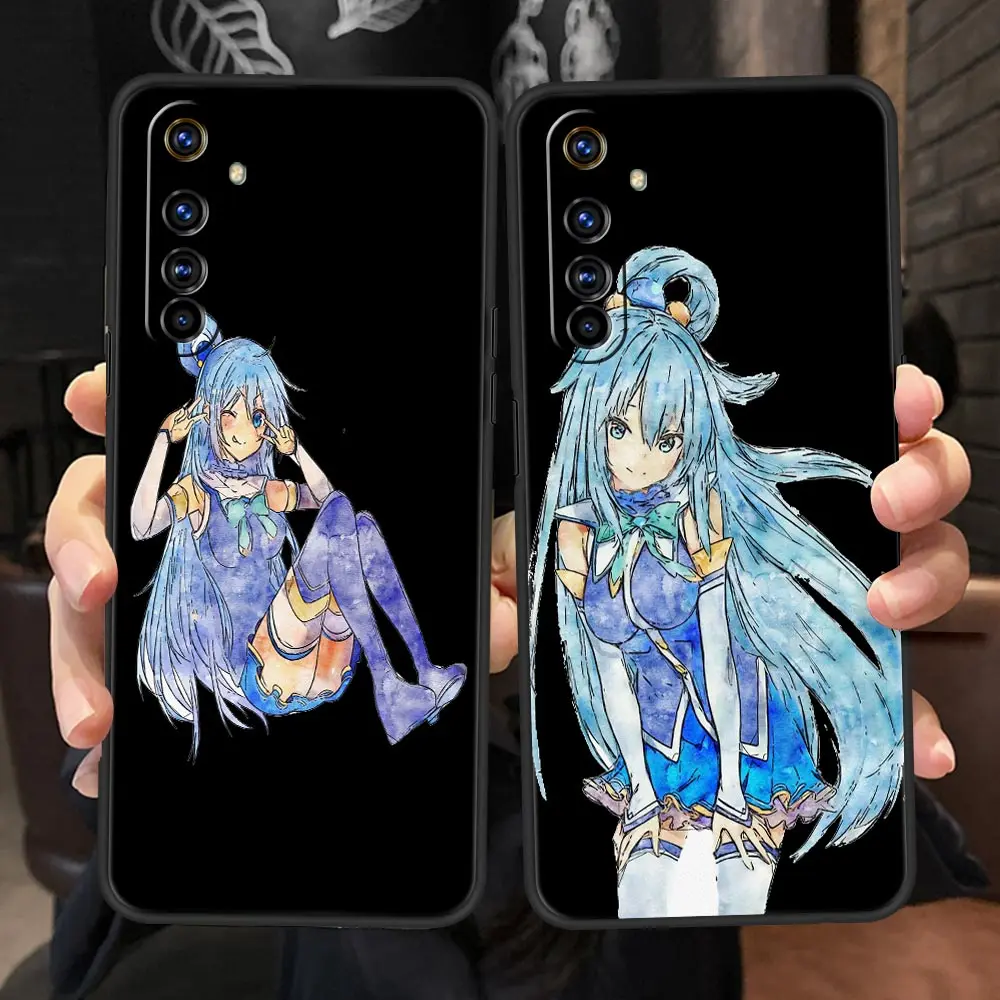 

Konosuba Anime Aqua For Realme GT Neo 2 3 Phone Case For Realme 9 8 5G 7 6 GT2 Pro Plus 9i 8i C21Y C21 C3 C11 C25 C35 Soft Cover