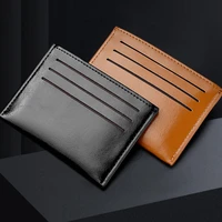 new arrival thin vintage mens genuine leather small wallet slim credit card holder money bag id card case mini purse for male