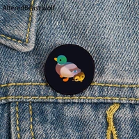 duck and duckling pattern printed pin custom funny brooches shirt lapel bag badge cartoon enamel pins for lover girl friends