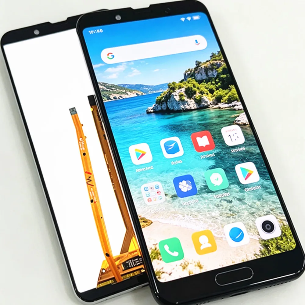 Фото Дисплейный модуль (LCD) с тачскрином и датчиком отпечатков пальцев для Sharp Aquos Sense 3 SHV45/SHV48, запчасть для ремонта №1