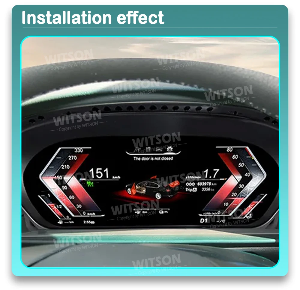WITSON 12 3-дюймовый цифровой спидометр для BMW 5 серии E60 E61 6 E63 E64 2003-2009 ЖК-дисплей