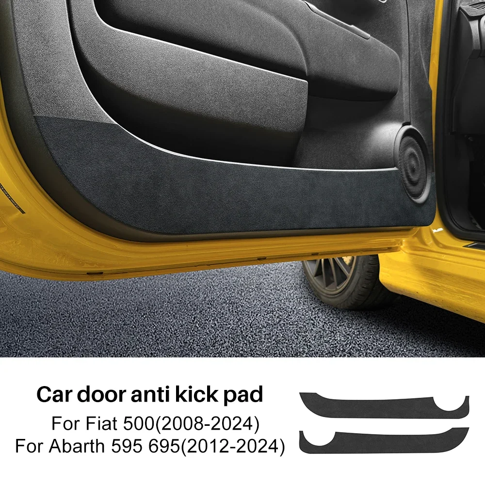 

Дверная противоударная накладка для Fiat 500/500C 2008-2024/500E 2012-2019/ Abarth 595 695 2012-2024 LHD RHD автомобильный карбоновый коврик, аксессуары