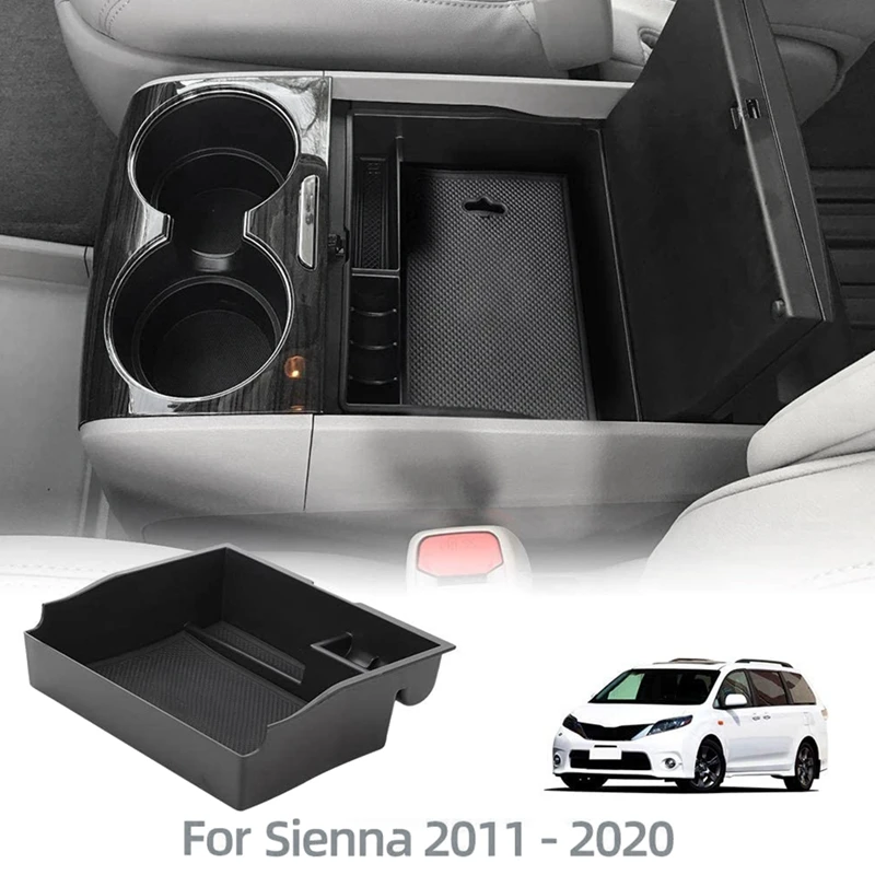 

Органайзер центральной консоли для Toyota Sienna 2011-2020, коробка для хранения поддонов, органайзер для поддонов, коробка для перчаток