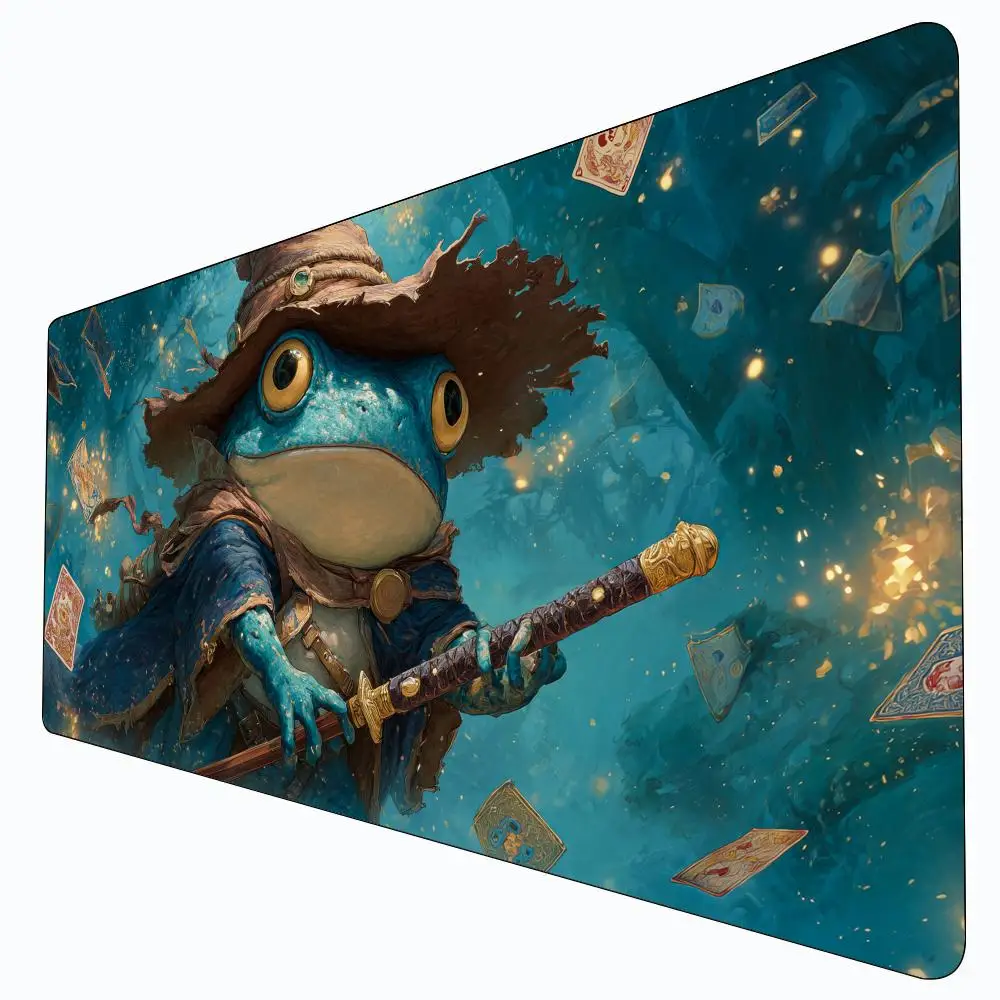 Фото Игровой коврик Blue-Robed Frog Warrior Magic Card Battle Mat MTG с противоскользящим основанием 35X60CM, коврик для настольных игр TCG №3