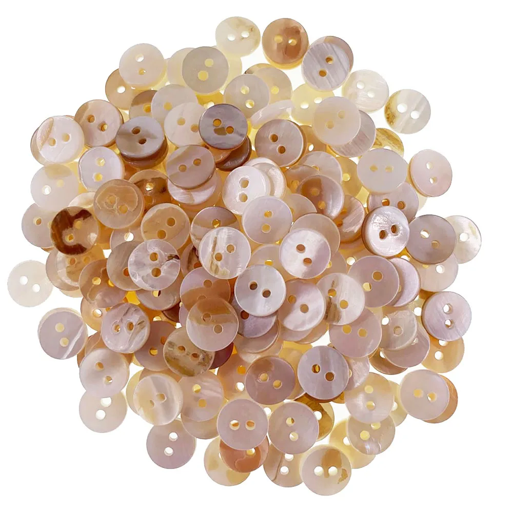 

30Pcs 3/8" Real Mother of Pearl Round Buttons Sewing Shirt Clothes Coat Decorative Shell Buttons 10mm