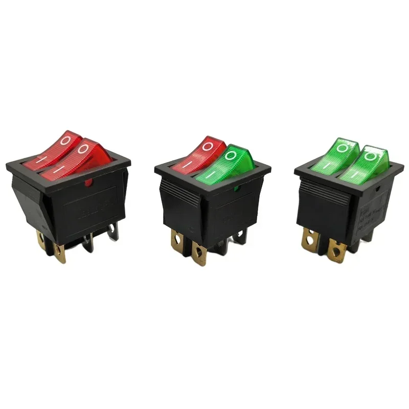 1 шт. KCD8 6-контактный 16 А 250 в 20 125 двойной фотоэлемент Переключатель клавишный