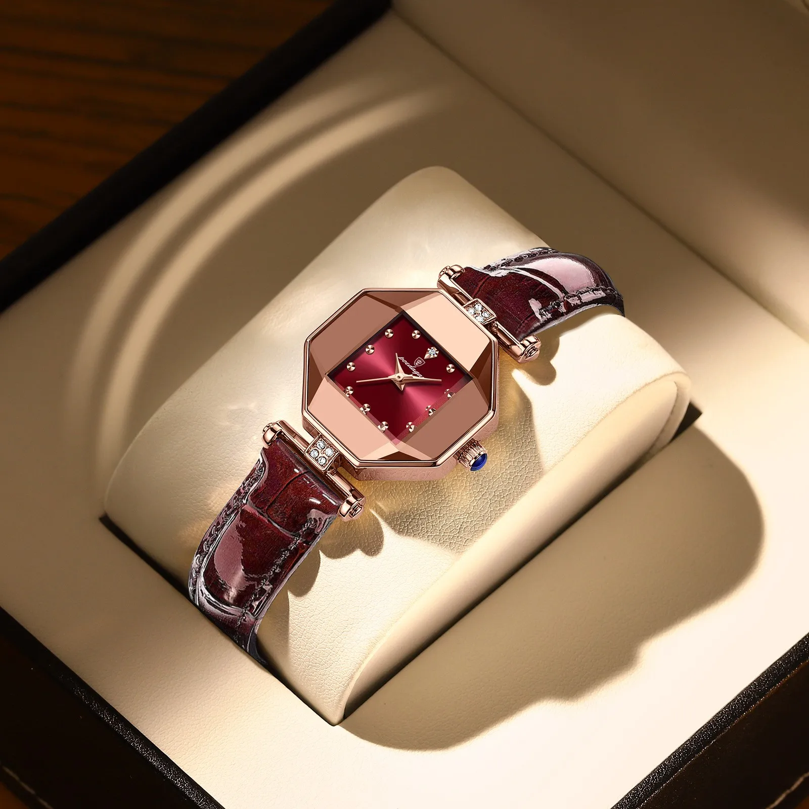 POEDAGAR Swiss New Luxury Fashion Waterproof Women's Diamond Watch Ultra Thin Quartz Watch Perfect Gift For Couples