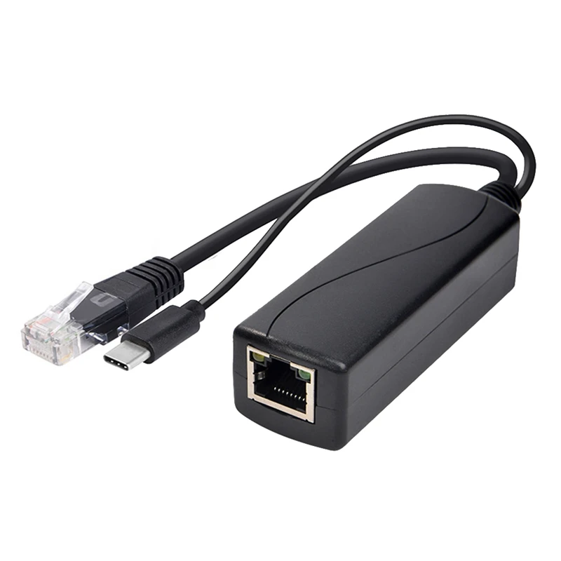 

Gigabit Poe Splitter Type-C 5V2.4A IEEE802.3Af Isolated 1000M POE Splitter