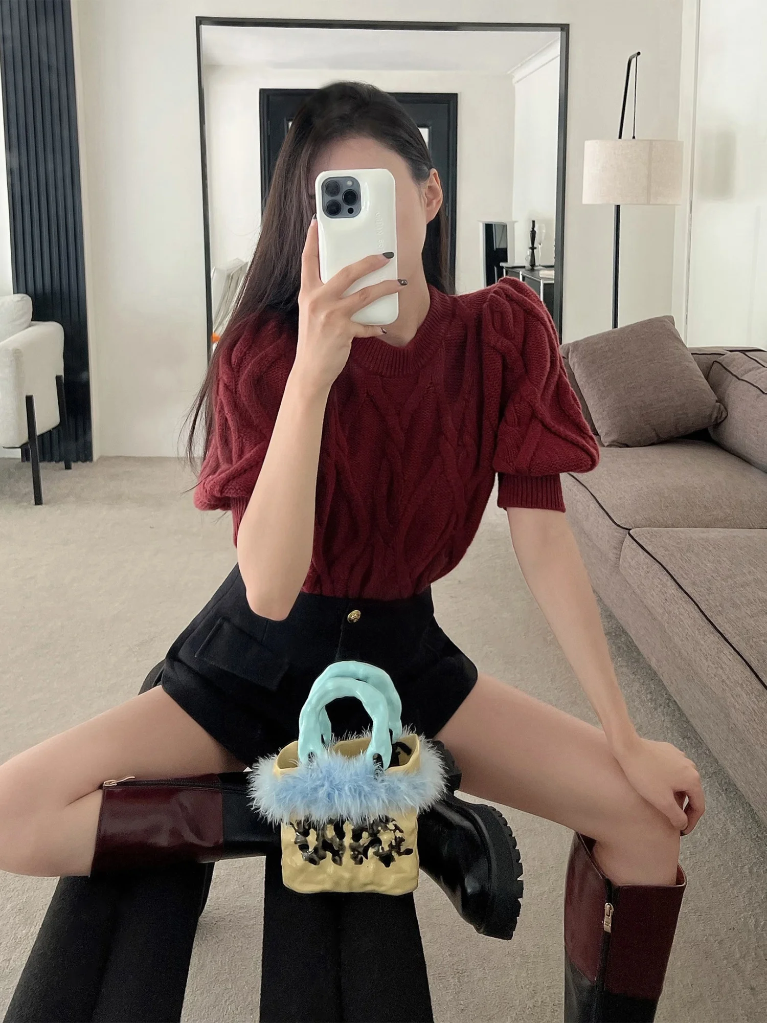 Новый продукт Xiaojingjia в том же стиле ранней осени во французском свежий и ленивый