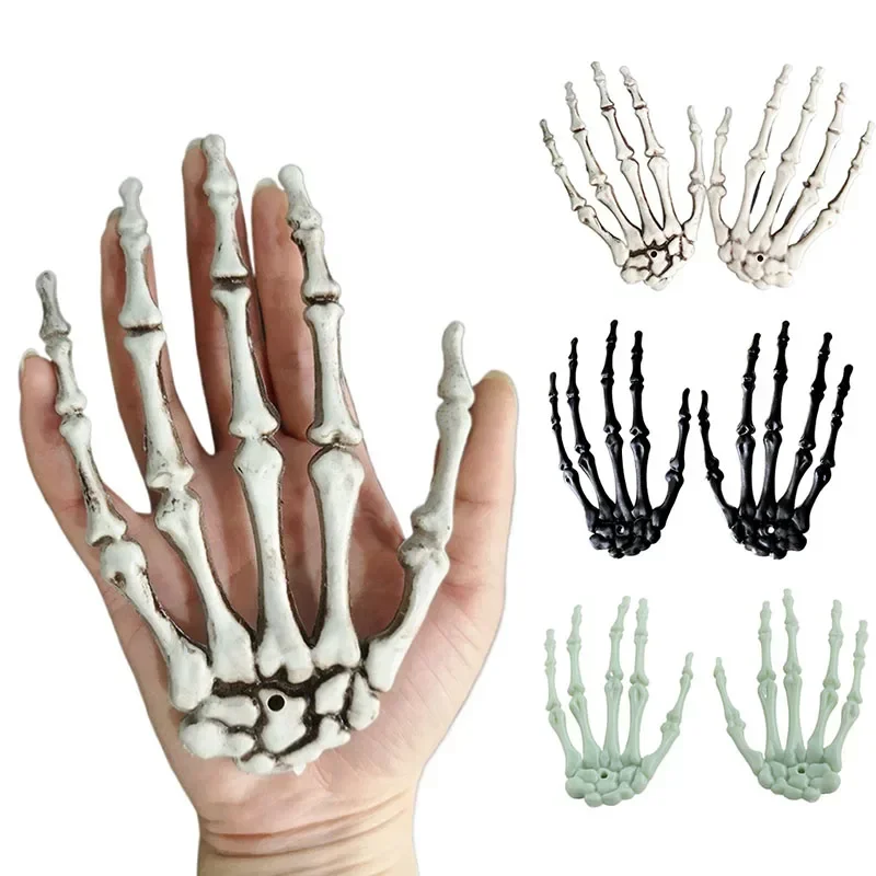 para rekwizytów do dekoracji na Halloween Dekoracja Realistyczne ręce szkieletowe naturalnej wielkości Plastikowe ludzkie Kość dłonie