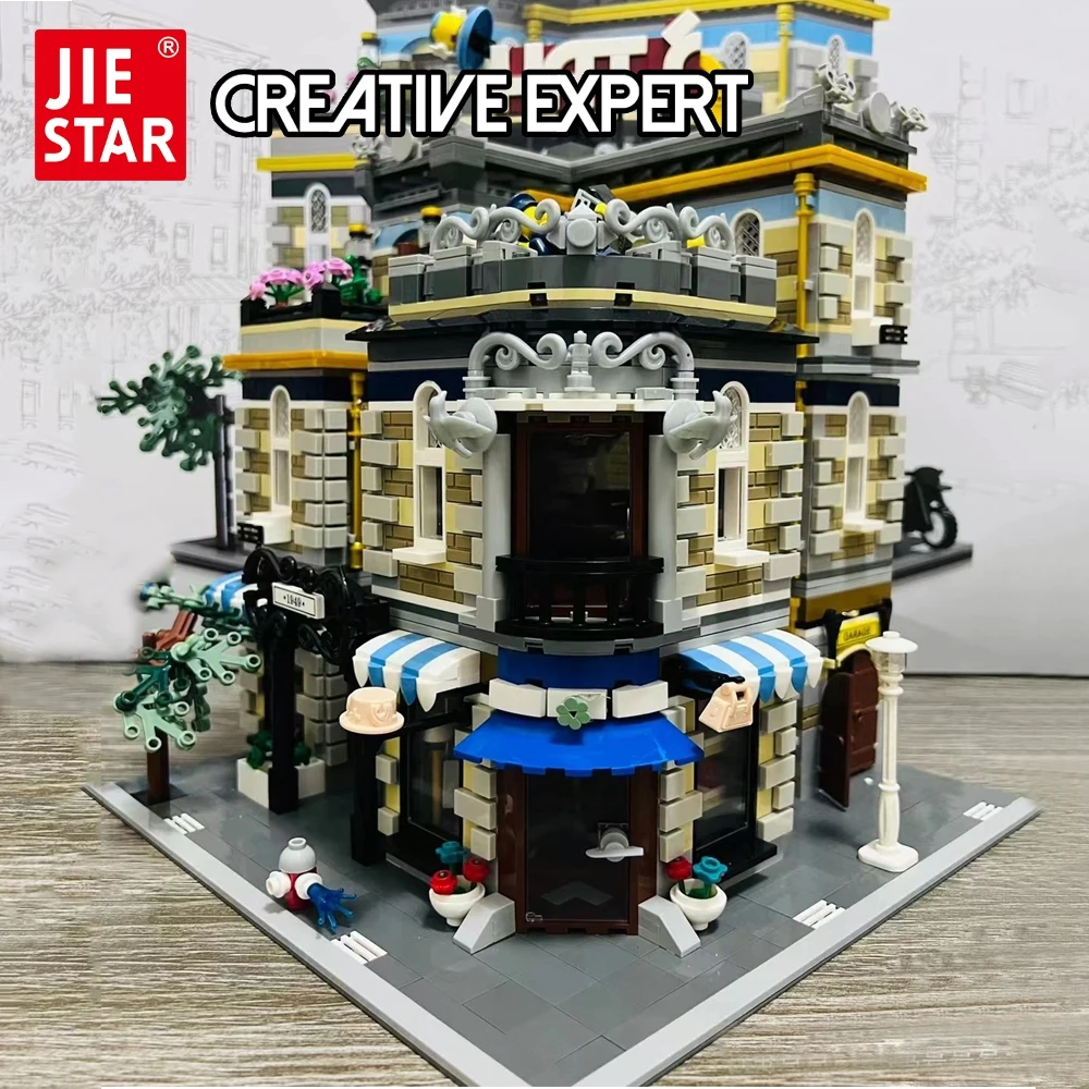 89121 Jiestar Creative Expert Ideas City Streetview Moc Hat Shop Bricks Modular House Building Blocks Model Toys Garden Center
