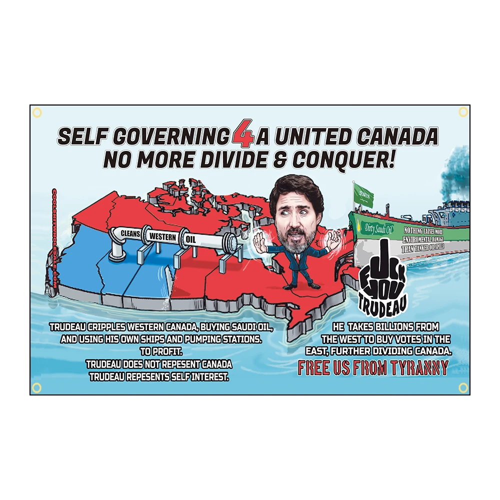 

Флаг Трюдо FK 3 Х5 футов 90 х150 см, флаг без нас от тирании, люверсы, Летающий баннер для украшения