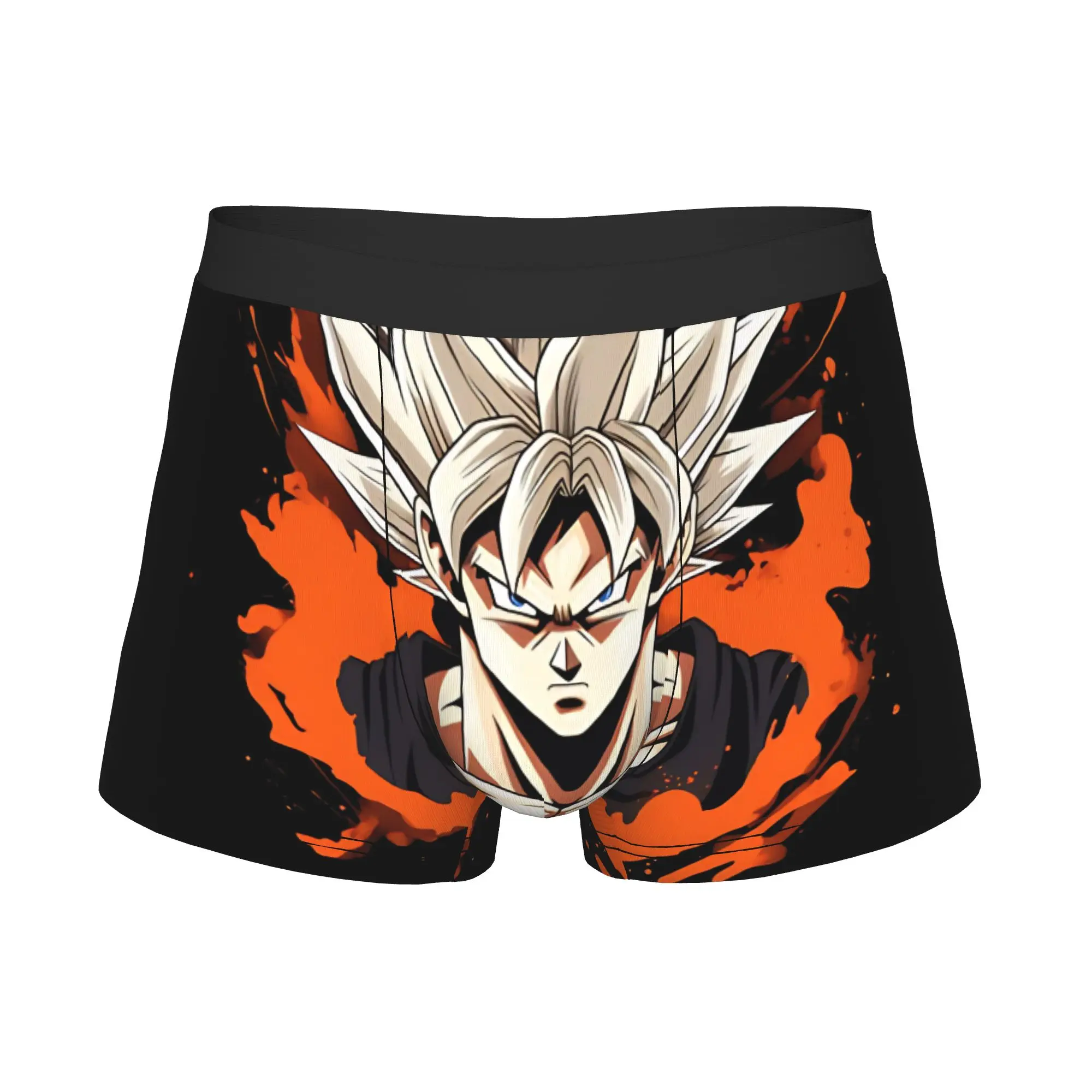 Фото Дизайн, вдохновленный аниме «Легендарный боец», трусы Bandai DRAGON BALL, мужские трусики, мужское нижнее белье, вентилируемые шорты, боксеры №3