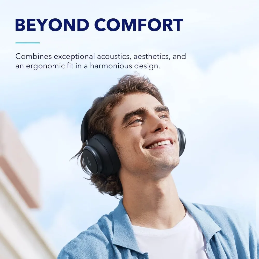 Наушники Soundcore by Anker Space Q45 с адаптивным шумоподавлением (ANC), 98% подавлением шума, LDAC Hi-Res, Bluetooth 5.3, 50 часов работы, накладные. (art.: 3920da3fd2813) - 3920da3fd2813