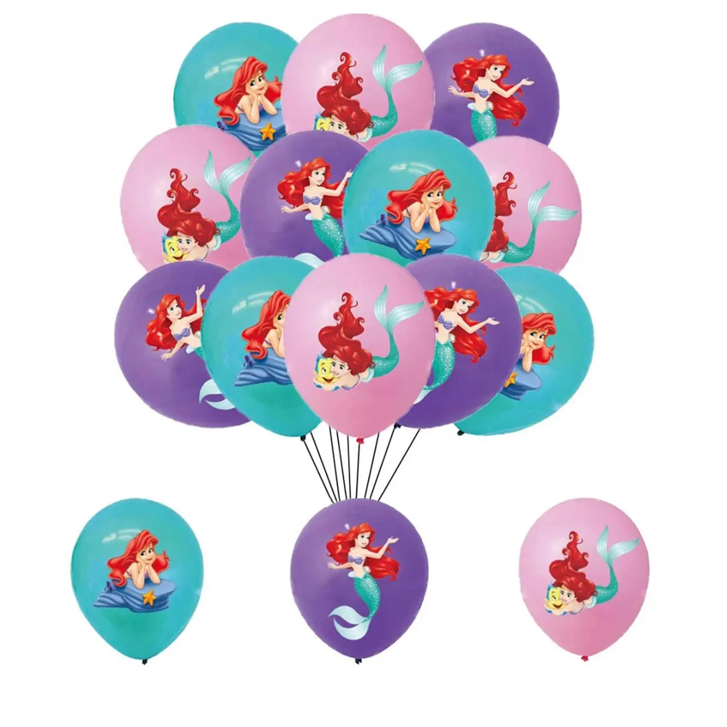 9 шт./латексные воздушные шары маленькая русалочка Disney игрушки Ариэль для