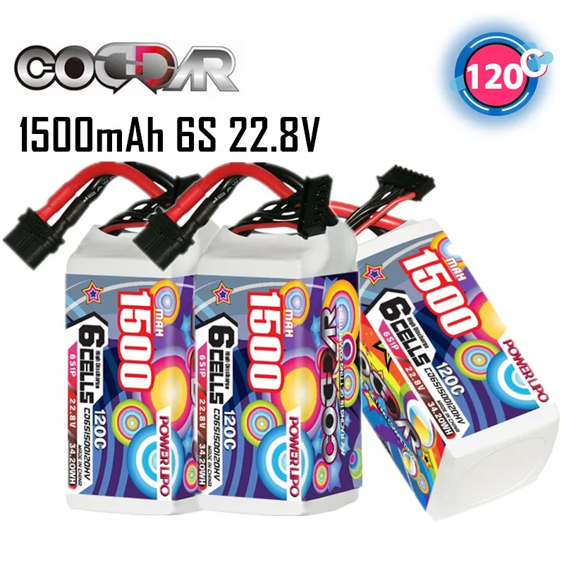 

4 шт. CODDAR HV Lipo батарея 22,8 в 1500 мАч 120C 6S Lipo с разъемом XT60 для радиоуправляемой машины самолета FPV дрона грузовиков танки лодки