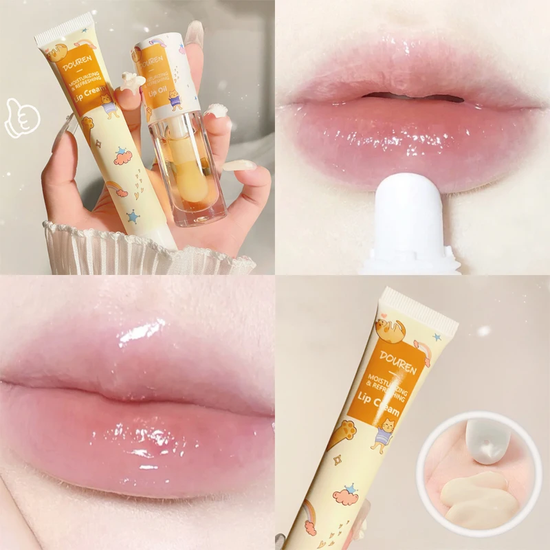 

1PC Milk Jelly Honey Lip Balm Moisturizing Care Reduce Lip Wrinkles Repairing Anti-cracking Smooth Lip Oil Cream Makeup Lipstick