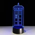 3D светодиодный ночсветильник Doctor Who TARDIS, меняющий цвет, визуальная иллюзия, лампа для декорации комнаты для детей, подарок на день рождения и Рождество