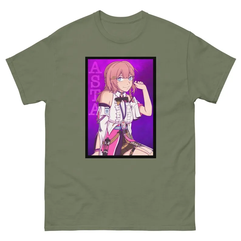 Футболка Asta Honkai со звездами и рейками футболка унисекс в стиле аниме Женская