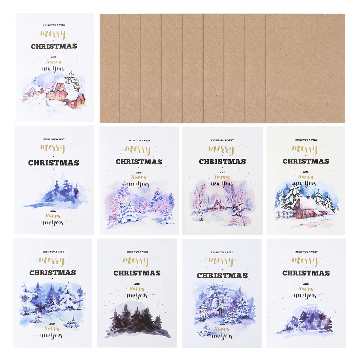 

Christmas Greeting Envelopes Holiday Kraftblessing Gift New Note Invitationfestival Decorative Year Vintage Favors Friendship