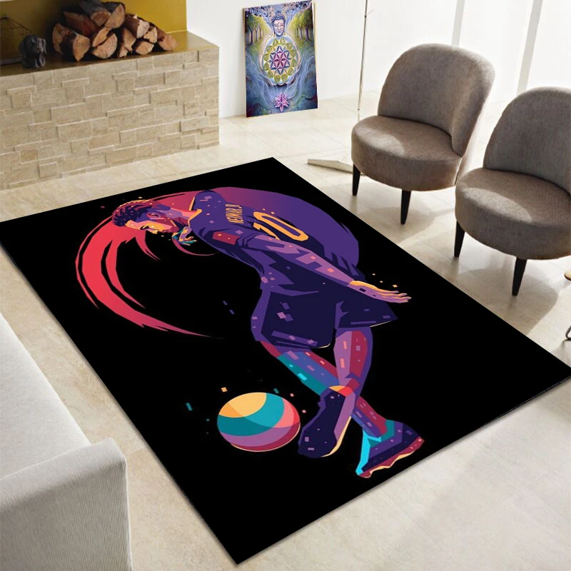 

Cartoon football star carpet,living room,bedroom, sofa, kitchen, non slip floor mat, small carpet Alfombras Para La Sala Moderna
