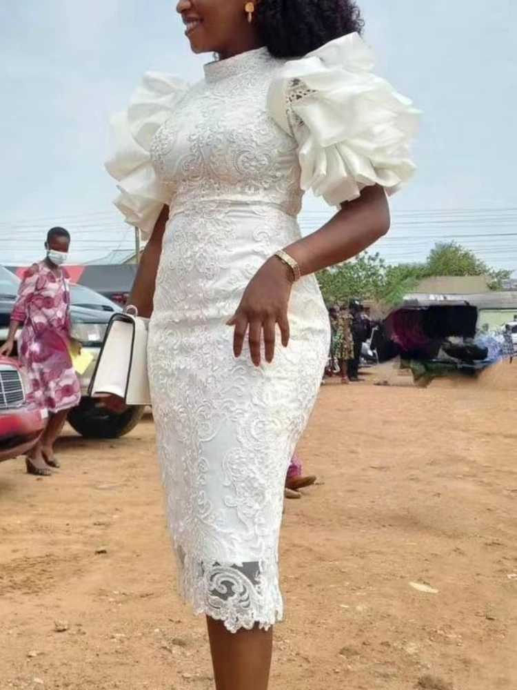 

Женская белая фотография Элегантная короткая оборка рукава с высокой талией тонкая Элегантная стильная фотография Рождество