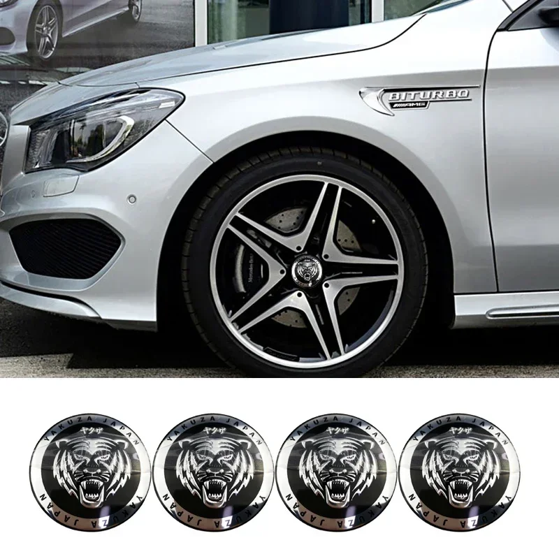4 шт. 56 мм значок с головой тигра центральная наклейка на ступицу колеса