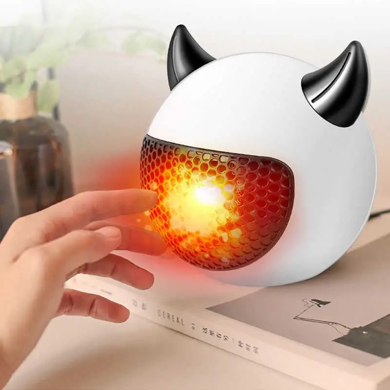 

Электрический обогреватель с мультяшным космическим рисунком, настольный маленький дьявол, маленький, вертикальный, бесшумный, сохраняющи...