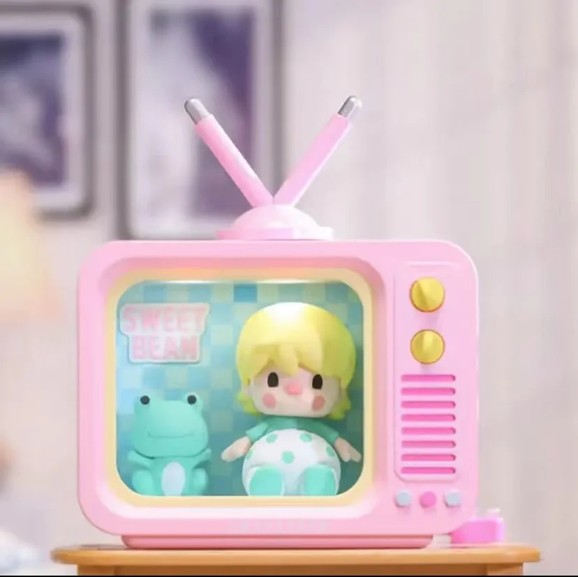 PopMart SweetBean TV Water Dispenser Baby Sleep Anime Figure Elevator Cute Desktop Model Kawaii Girl Birthday Surprise Gift |