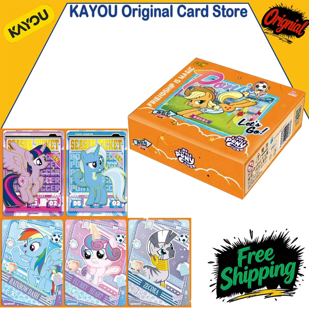 Фото Коллекционные карточки KAYOU My Little Pony, том 8: Набор для веселых фото, аниме-тематика, редкие карточки, бустер-пак с Эпплджек, игрушки-подарки №1
