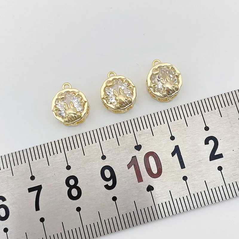 Покрытый горный хрусталь инкрустированный кулон в виде кролика браслет ручной