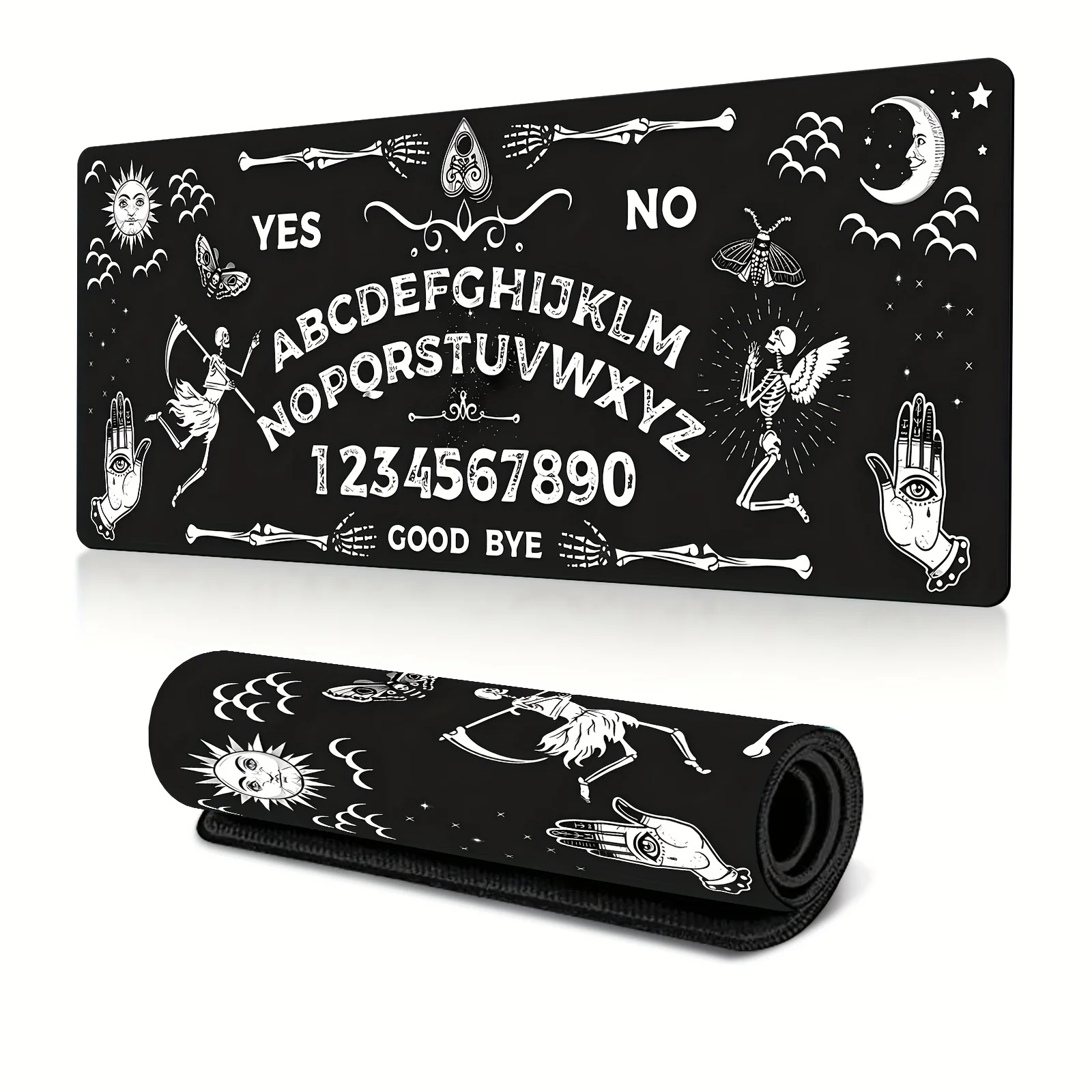 Загадочный призрак готический игровой коврик для мыши большой настольный черный