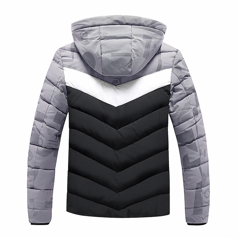 Men 2022 Winter New Warm Thick Windproof Parkas Fashion Patchwork Hooded Coat Men Autumn Outwear Classic Casual Parka Jacket Men