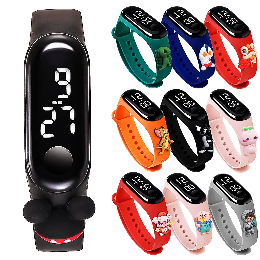 Детские электронные часы От 1 до 16 лет умные Водонепроницаемые светодиодные с