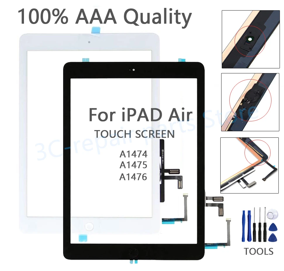 Внешний сенсорный ЖК-экран для iPad Air 1 ipad 5 A1474 A1475 A1476 | Компьютеры и офис