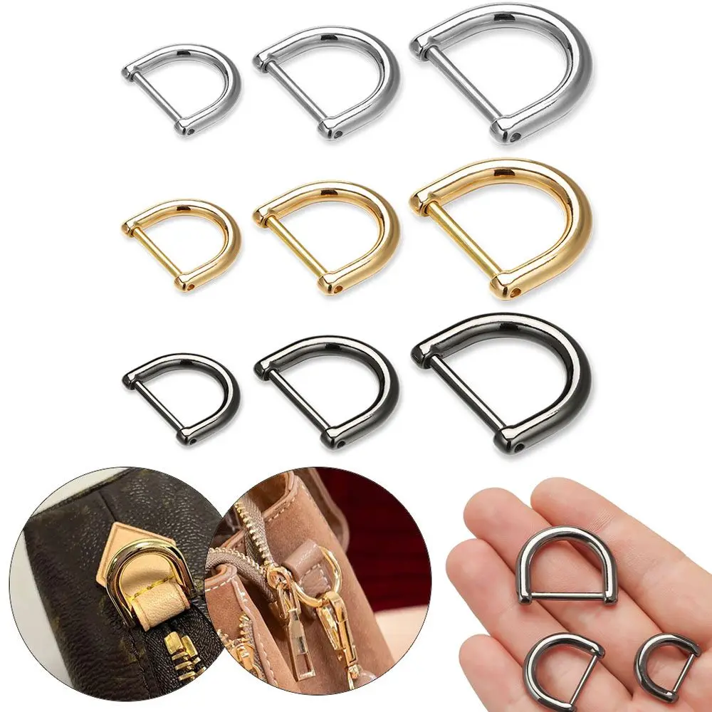 

Belt Handle Bag Strap Accessories Leather Craft Detachable Open Screw Clasp Screw D Buckle D Ring Buckle