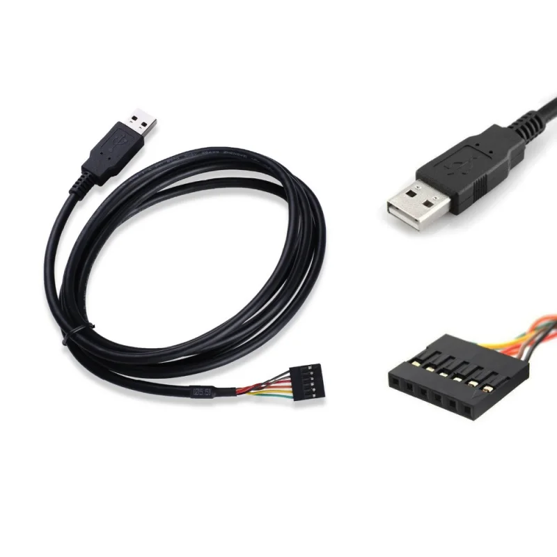 

AWIND TTL-232R-3V3 USB to TTL Serial Cable Adapter FTDI Chipset FT232 USB to 3.3v 5v TTL UART Serial RS232 Download Cable