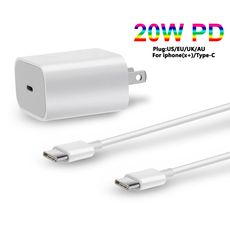 Новинка зарядное устройство PD для Iphone 13 12 дюймов с кабелем C2L сетевое вилкой
