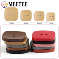meetee 50pcs 22253033mm square resin flatback button 2 holes buttons for coat suit sewing decor buckle diy garment accessory