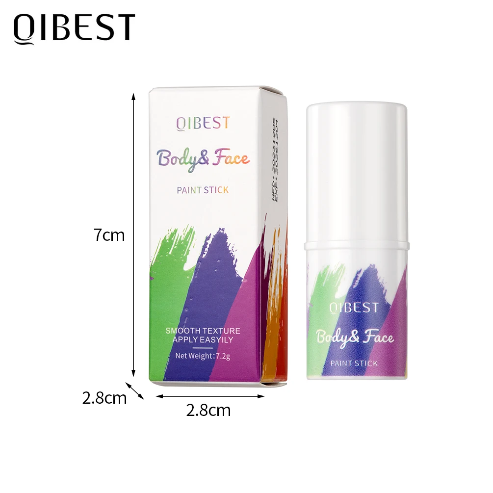 QIBEST Краска для лица и тела Макияж Цвет Тени век Легко чистится Косметическая