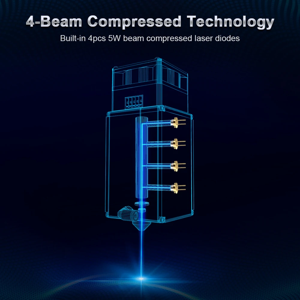 Лазерное дерево высокой мощности 20 Вт оптическая мощность лазерная головка с