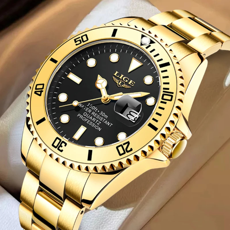 

LIGE Fashion Diver Watch Men Top Brand Luxury 30ATM Waterproof Date Clock Sport Watches Mens Quartz Wristwatch Relogio Masculino