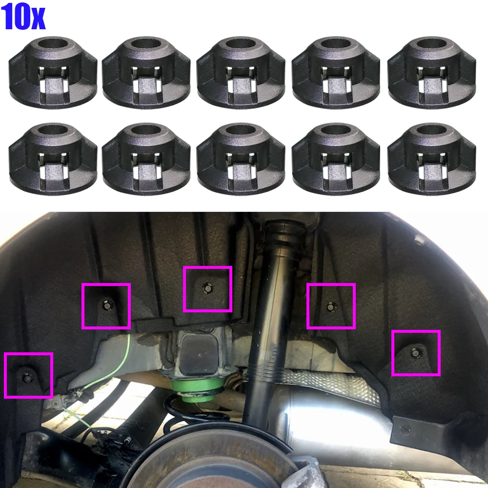 

10 шт., черные зажимы для крепления на крыло, гайка для защиты от грязи 90467-06121, новые для Toyota Avensis 2003 2004 2005 2006 2007 2008