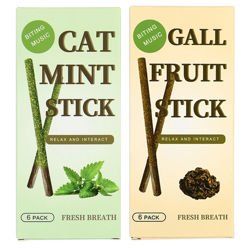 

E8BD Pure натуральная кошачья мята Stick без добавок, чистка зубов, молярная Жевательная ветка, товары для роста домашних животных
