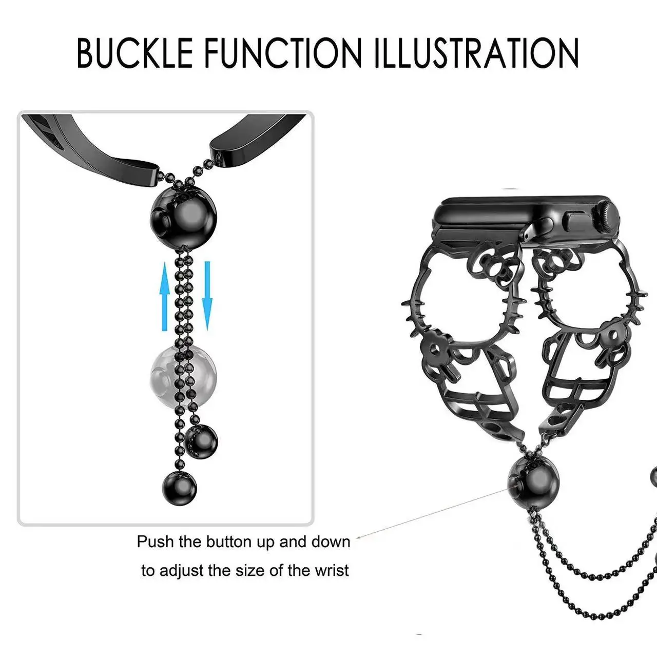 Metal Strap For Apple watch band 49mm 45mm 41mm 44mm 42mm 40mm Women Bracelet Cartoon Belt For iWatch Ultra 8 7 6 5 4 SE Correa