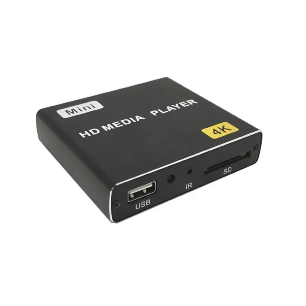 Фото Миниатюрный портативный медиаплеер с поддержкой 4K Full HD 1080P, USB-накопителей, SD-карт, HDD, MKV, H.264, для HDMI-совместимых AV-входов и телевизоров. №2