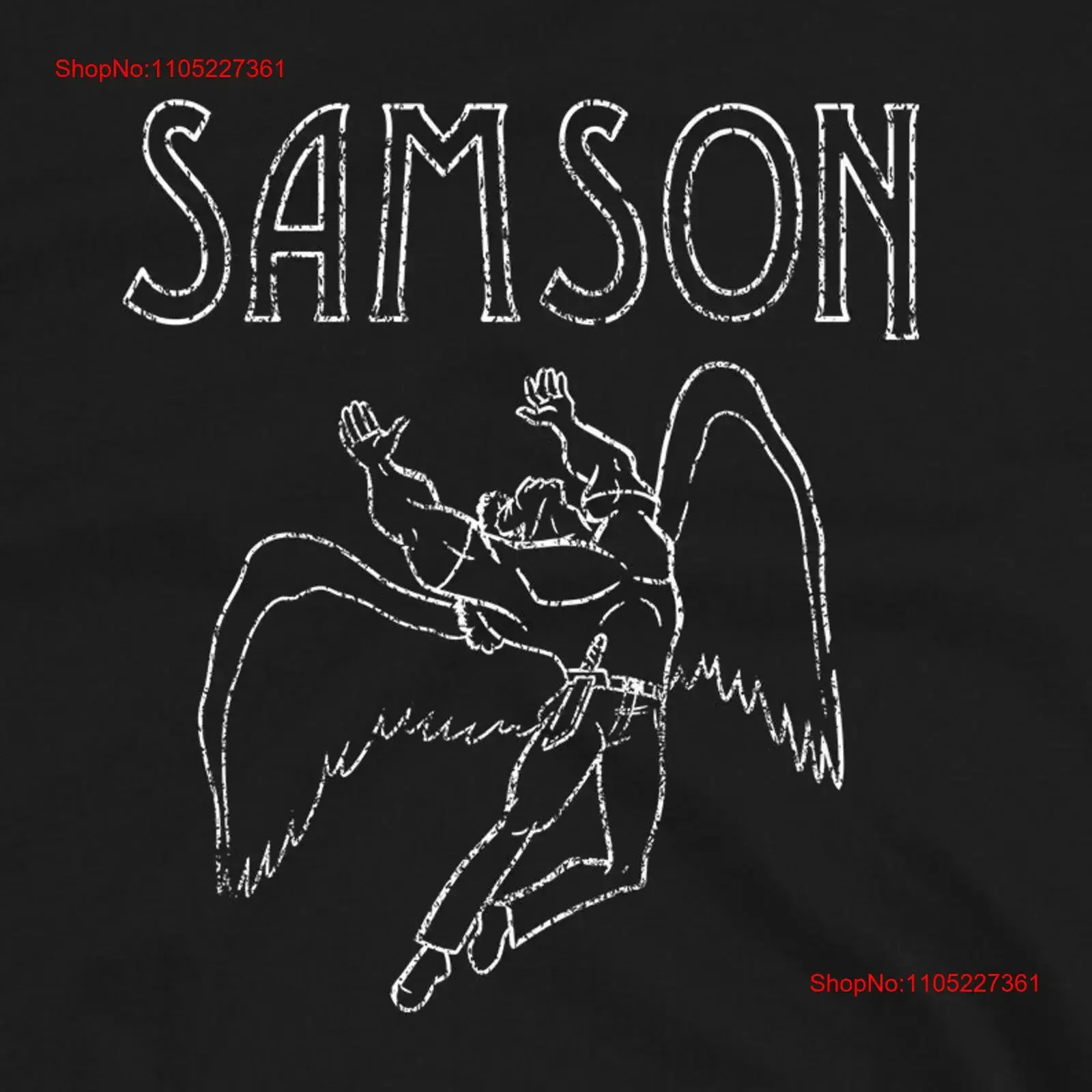 Фото Футболка Samson винтажная, с эффектом потертости, слегка мягкая, с графическим принтом, дизайнерская одежда, унисекс, универсальный топ для повседневной носки. №1