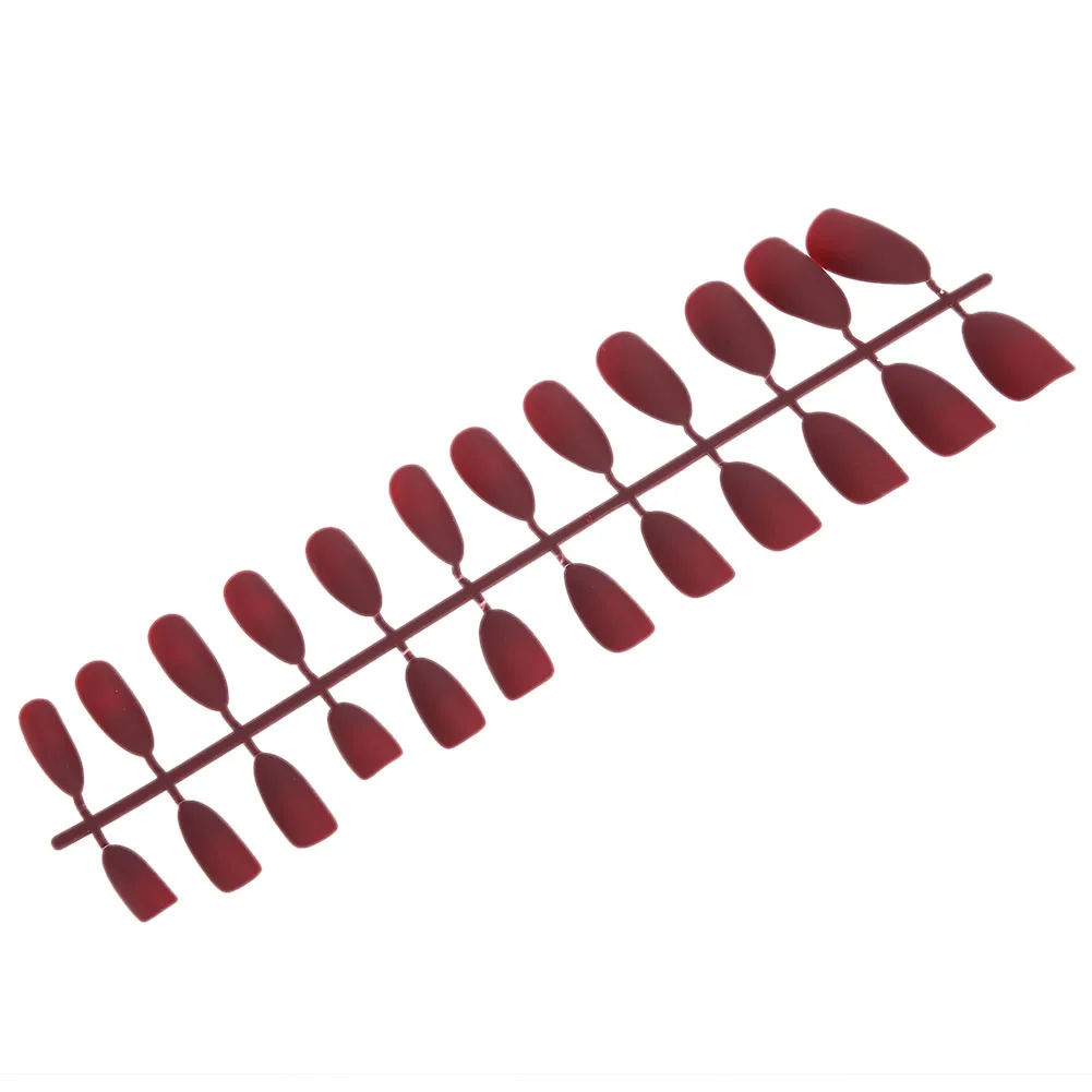 

24Pcs Pure Color False Nail Tips Manicure Decoration Artificial Nail Art Tip N5284-08