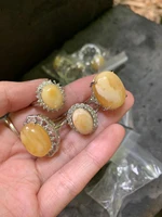 natural amber rose ring female handmade simple three dimensional accessories gem wholesale jewelry organic gems tourmaline